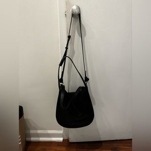 Madewelll The Sydney Black Leather Crossbody Bag